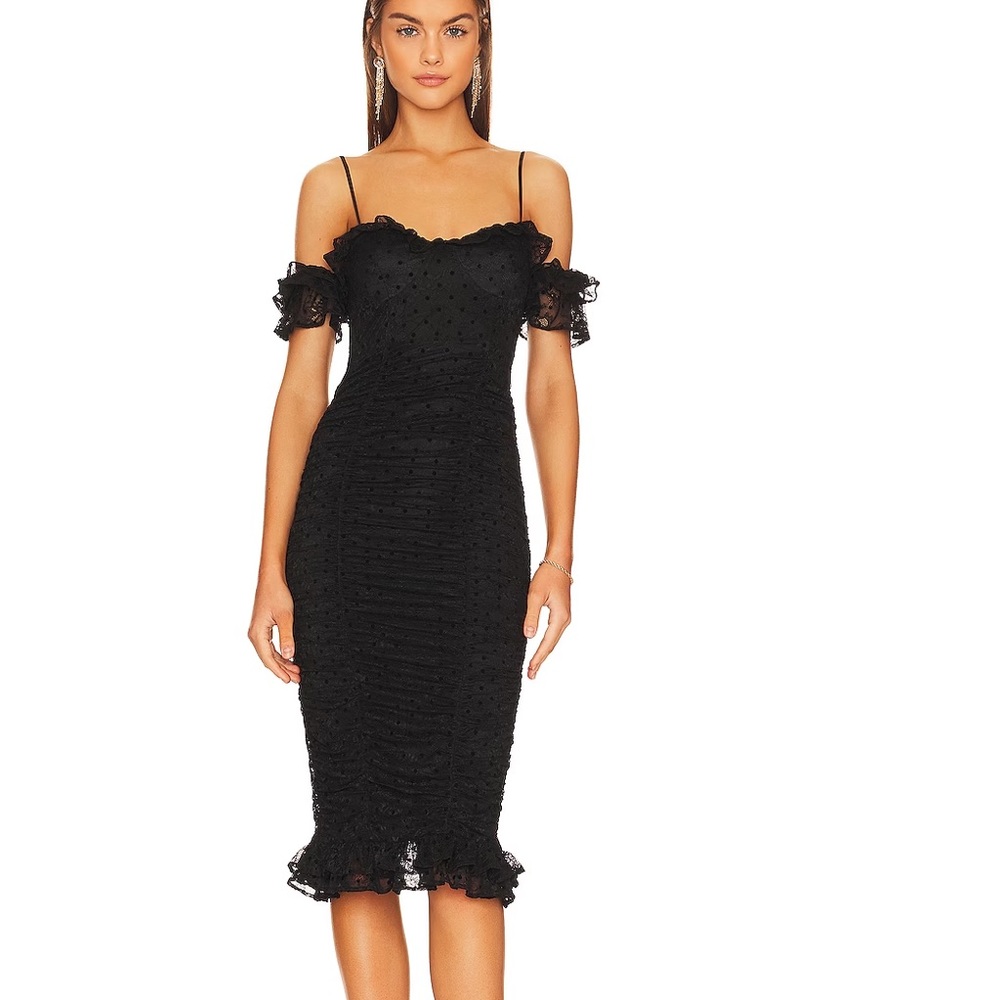 MAJORELLE Clare Lace Midi Dress